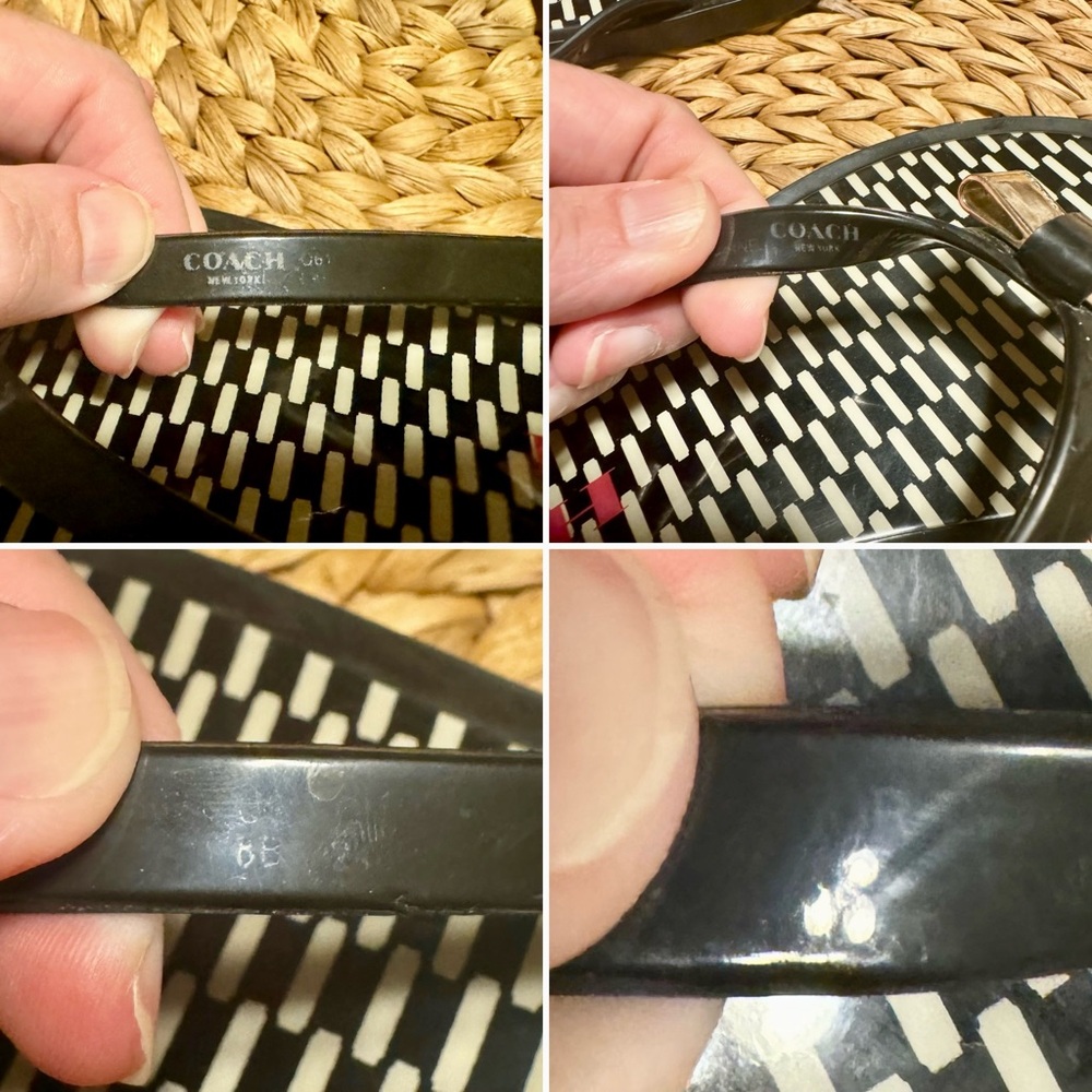 Coach Black and Gold Sandals - Picture 10 of 14